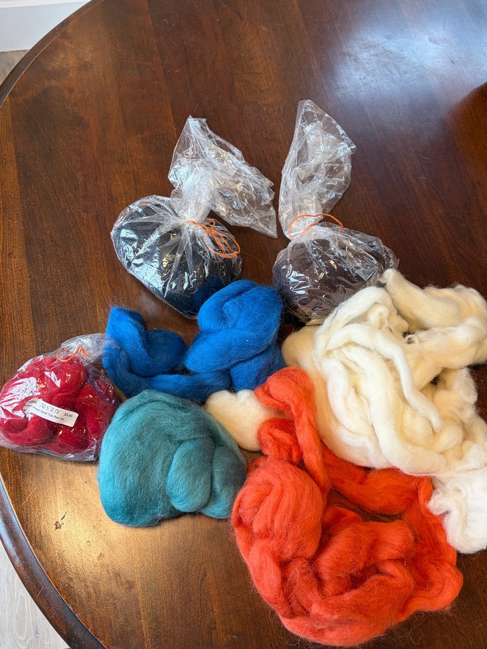 Assorted Colored Wool Roving Bundle - Multi-Color